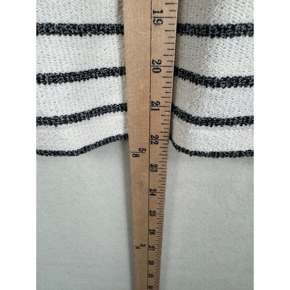 Madewell Split-Crewneck Cardigan Tank Button-Front Striped Lighthouse Size XL - Picture 6 of 6